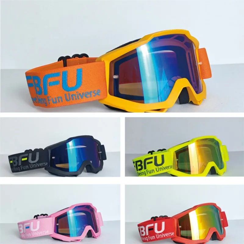Motorcycle Full Face Helmet Goggles, Windproof Sandproof Dustproof, HD Lens Fit for All Road Conditions