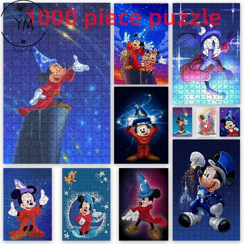 

Disney Mickey Mouse Cartoon Puzzle 1000 Pieces Adult Kids Collection Hobby Puzzle Toys HD Printing Wooden Puzzle Birthday Gift