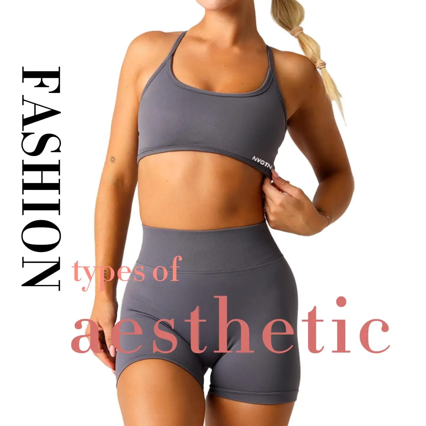 NVGTN Dynamischer rückenfreier Sport-BH, nahtlos, Spandex, für Damen, Fitness, elastisch, atmungsaktiv, Brustvergrößerung, Freizeit, Sportunterwäsche