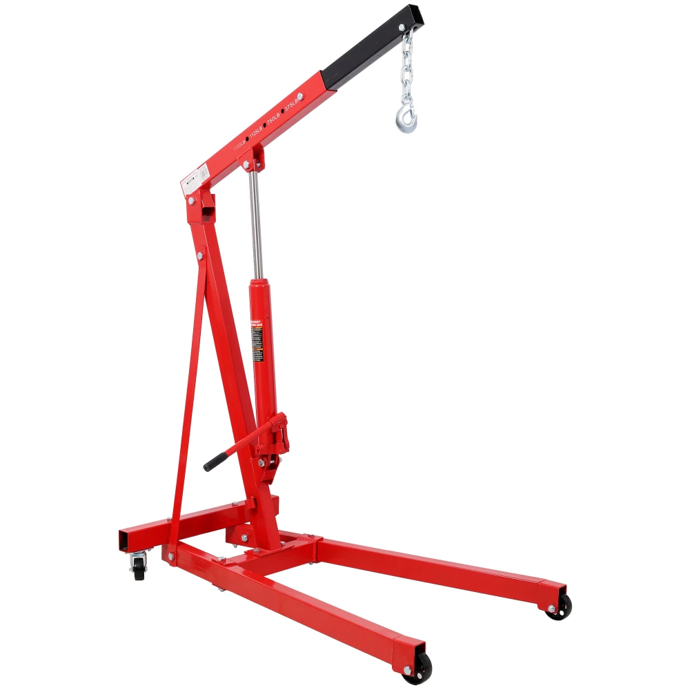

Складная подъемная машина для двигателя 1500 фунтов. Подъемник для крана Cherry Picker Shop, сверхпрочная сталь с 4 железными колесами, красный цвет.