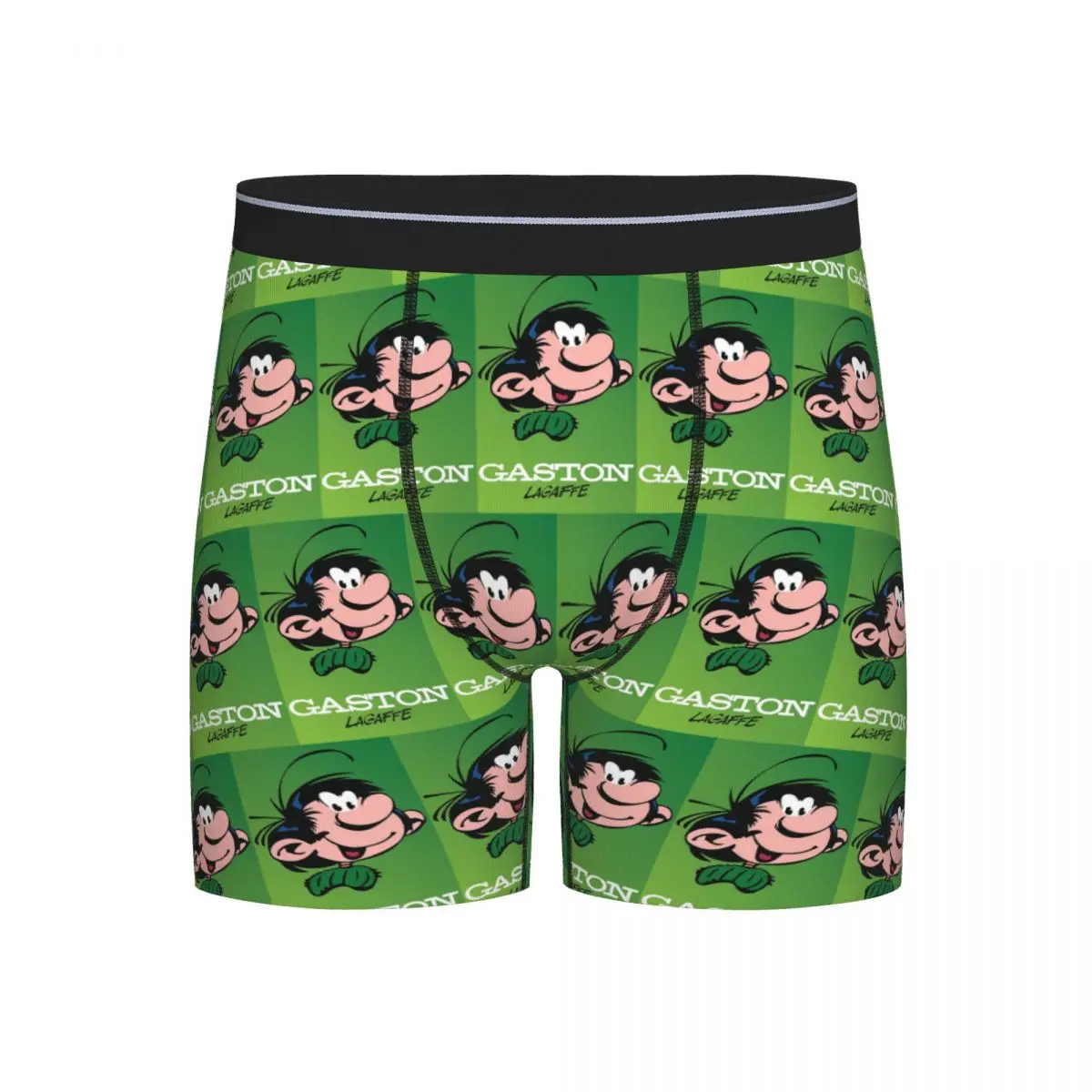 

Long Boxer Underpants Shorts Gaston Lagaffe Big Ben Head Panties Men Soft Underwear for Homme Man Boyfriend Gift