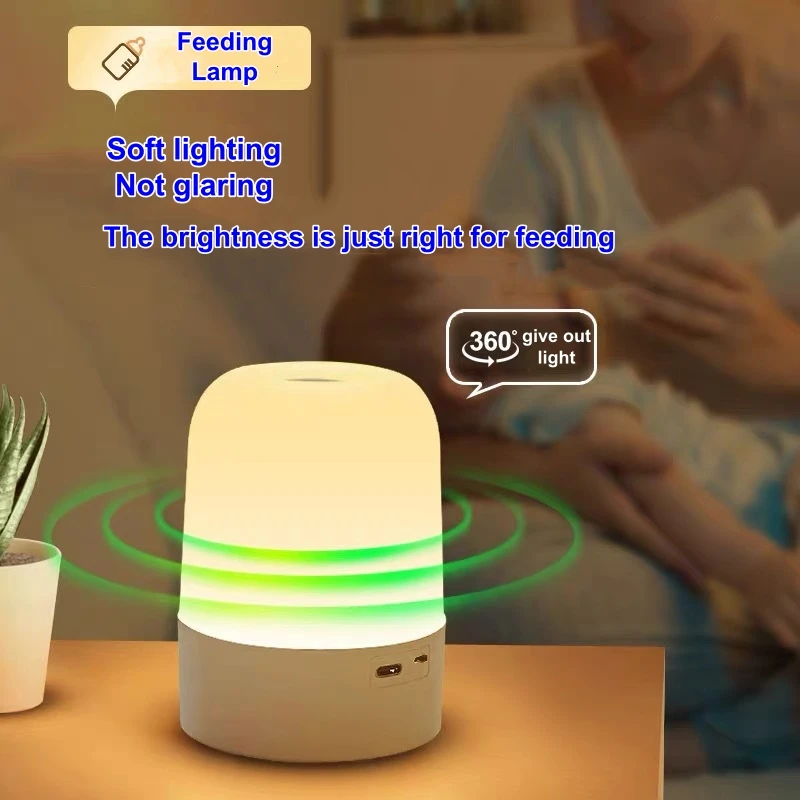 3 Color Led Night Light Touch Switch Dimmable Table Lamp Baby Nursery Feeding Bedside Lamp USB 5V Portable Room Decor Light
