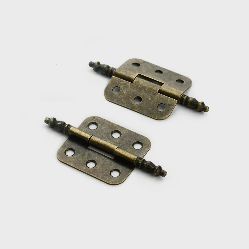 2Pcs Antique Cabinet Door Hinges Jewelry Gift Box Drawer Cupboard Decorative Hinge Furniture Hardware Fittings
