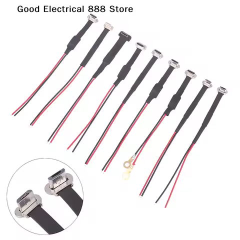 1PC Type-C Micro USB Connector FPC 2Pin 3Pin R1 EK Decryption Welding Wire Flat Cable Male Fast Charge Wire Extention For Phone