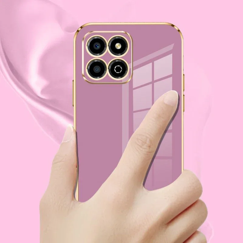 For Honor X8a Case Honor X6A Phone Case Honor X6B X6 X8 X8 5G X8B X9 X9A X9B X7B X6S X6 X5 X7 Luxury Plating Silicone Back Cover