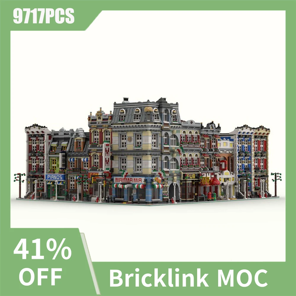 

NEW 9717PCS City Hot Selling Street View Moc Modular Little Italy CollectionDIY creative ideas Children Toy birthday Gift Blocks