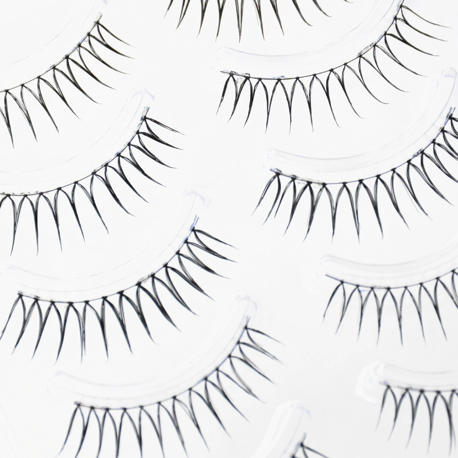 U 字型つけまつげフルストリップ韓国スタイル自然な見た目のふわふわまつげ女性女の子パーティー毎日のメイク