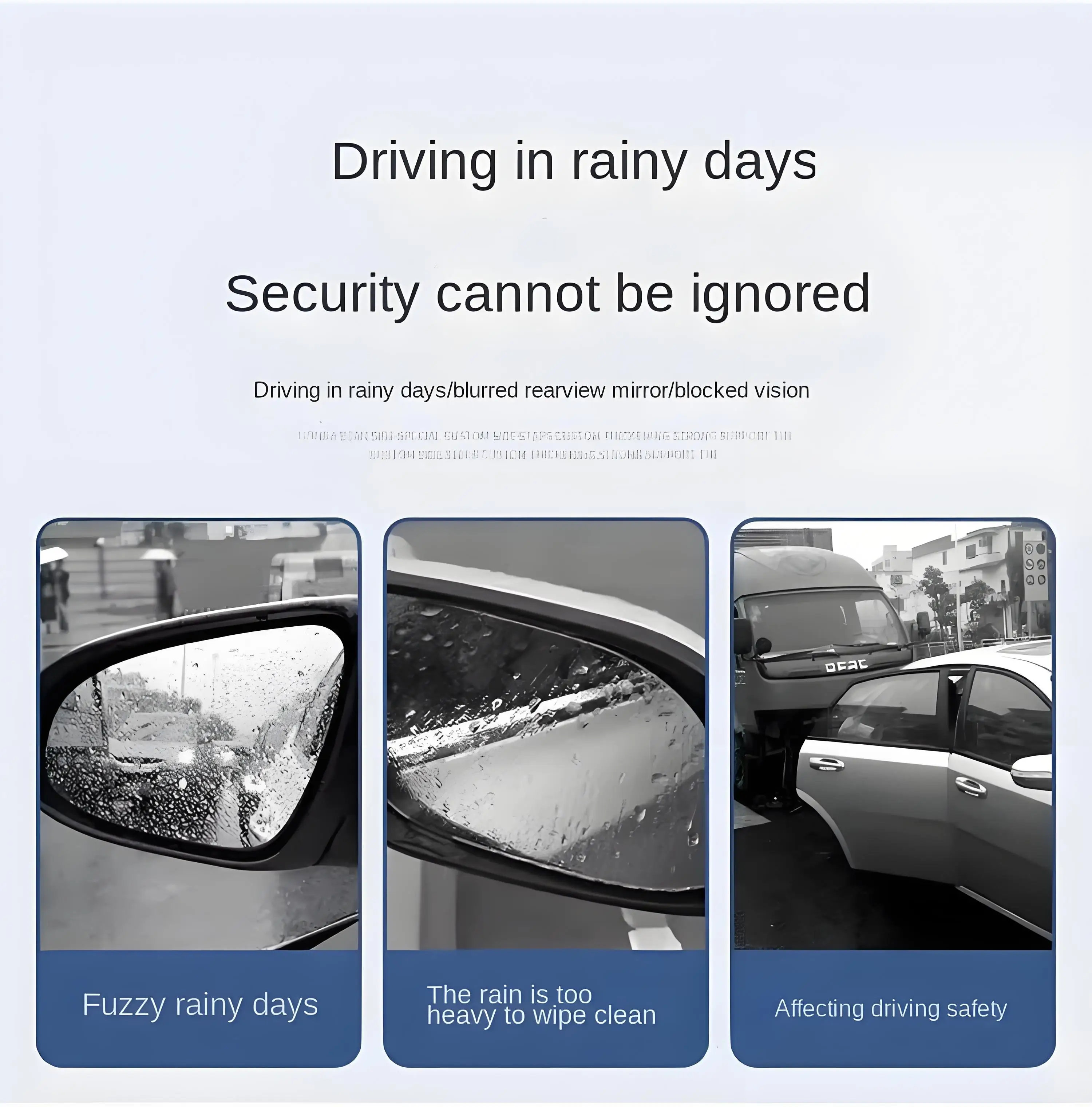 2PCS Car Rearview Mirror Universal Rain Eyebrow Carbon Fiber Pattern Car Rain Shield Reversing Mirror Rain Cover Car Accessorie view 4