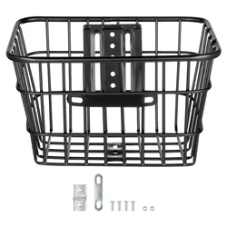 Bicycle Basket Front Handlebar Storage Baskets for Organizing Bike Wire Organizer Metal Bikes