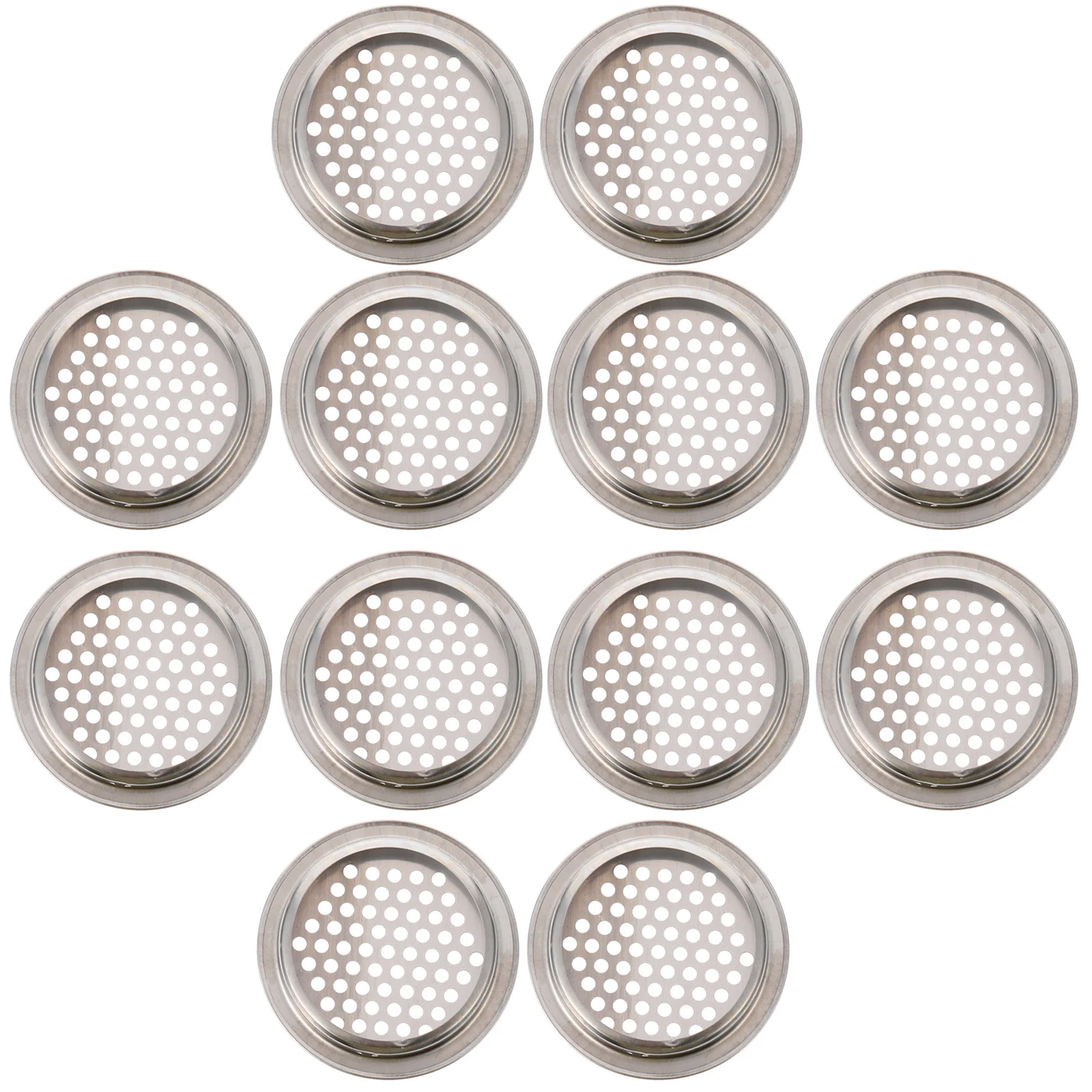 

30Pcs Round Vent Cover Stainless Steel Mesh Ventilation Grill Wardrobe Heat Emission Hole Soffit Ventilation Device