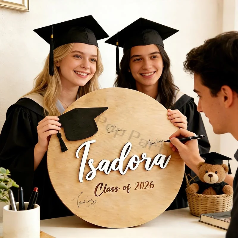 

Wooden Message Board, 2026 Graduation Ceremony Decorations, Photo Props, Graduation Party Signing Board