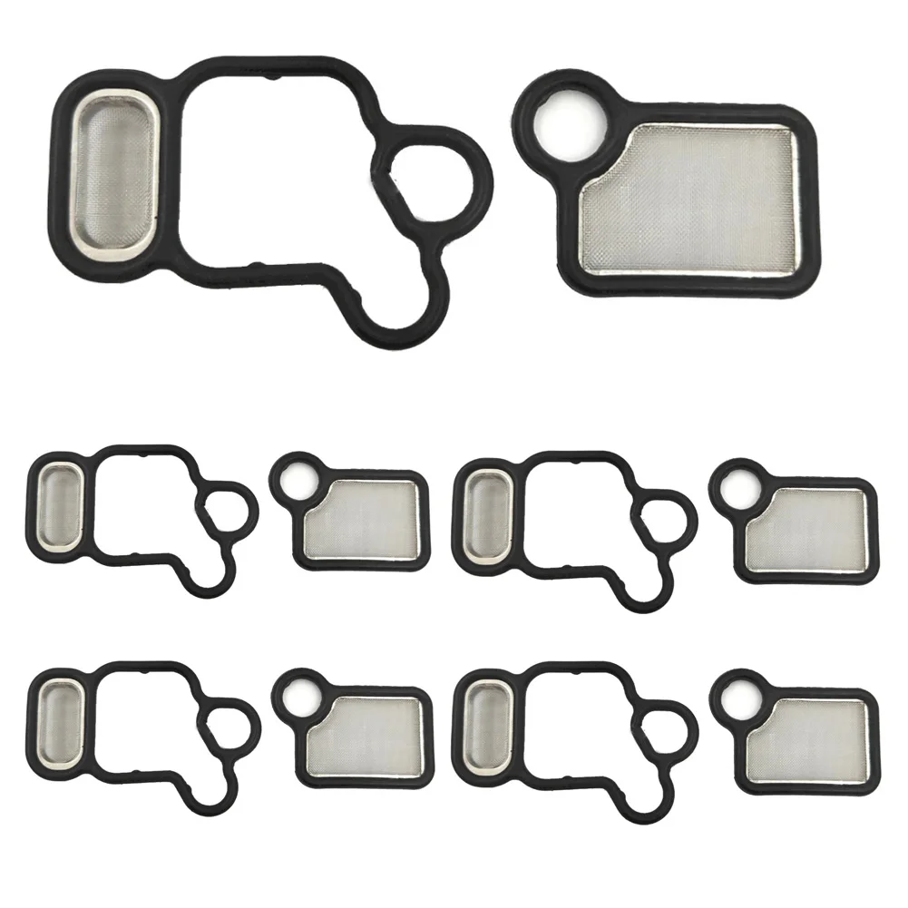 

5 Sets Cylinder Head Solenoid Valve Filter Gasket Compatible with For Honda Accord CR-V 2010 through 2015 For VTEC
