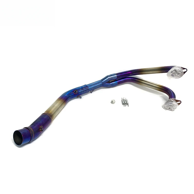 Hot selling Stainless Steel for R3/MT03/R25 Motorcycle Burned Blue Front Pipe High Quality Motor Exhaust