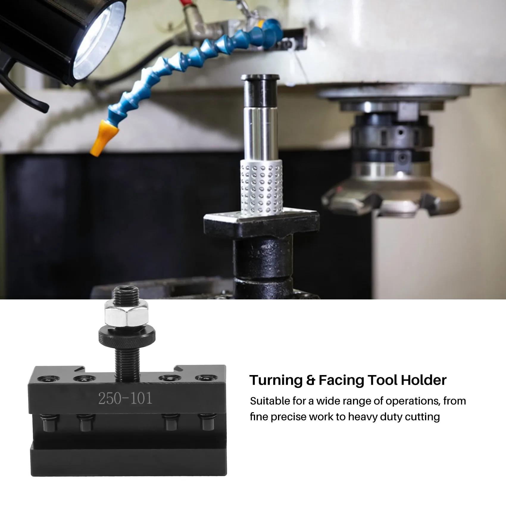 DT15 2PCS Quick Change Turning and Facing Holder 250-101 for Lathe Tool Post Holder CNC Tool Holder 7.6x3.3cm HSS