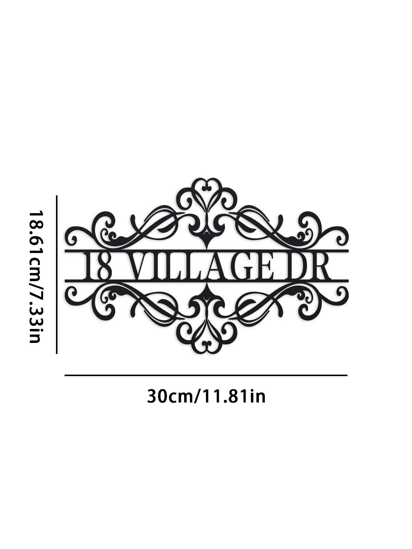 لافتة اسم معدنية مخصصة - لوحة اسم العائلة بحروف - فن معدني مزخرف لرحلة الانتقال لمنزل جديد، هدية زفاف - خارجي