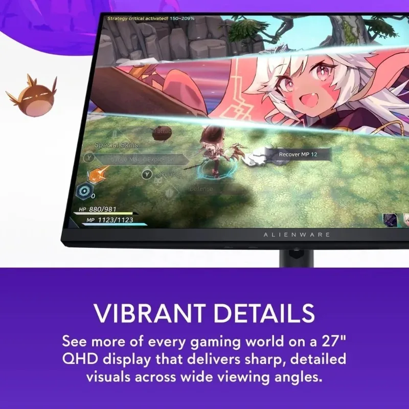 Furniture.AW2724DM شاشة الألعاب 27 بوصة QHD (2560 × 1440) 180 هرتز مع ساعة Overclock، AMD FreeSync Premium Pro، NVIDIA G-SYNC، أريكة بيع