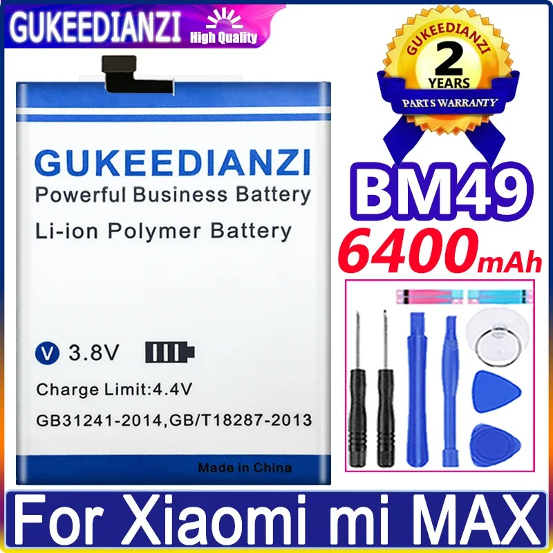 

GUKEEDIANZI Battery 6400mAh BM49 For Xiaomi mi MAX Batteries