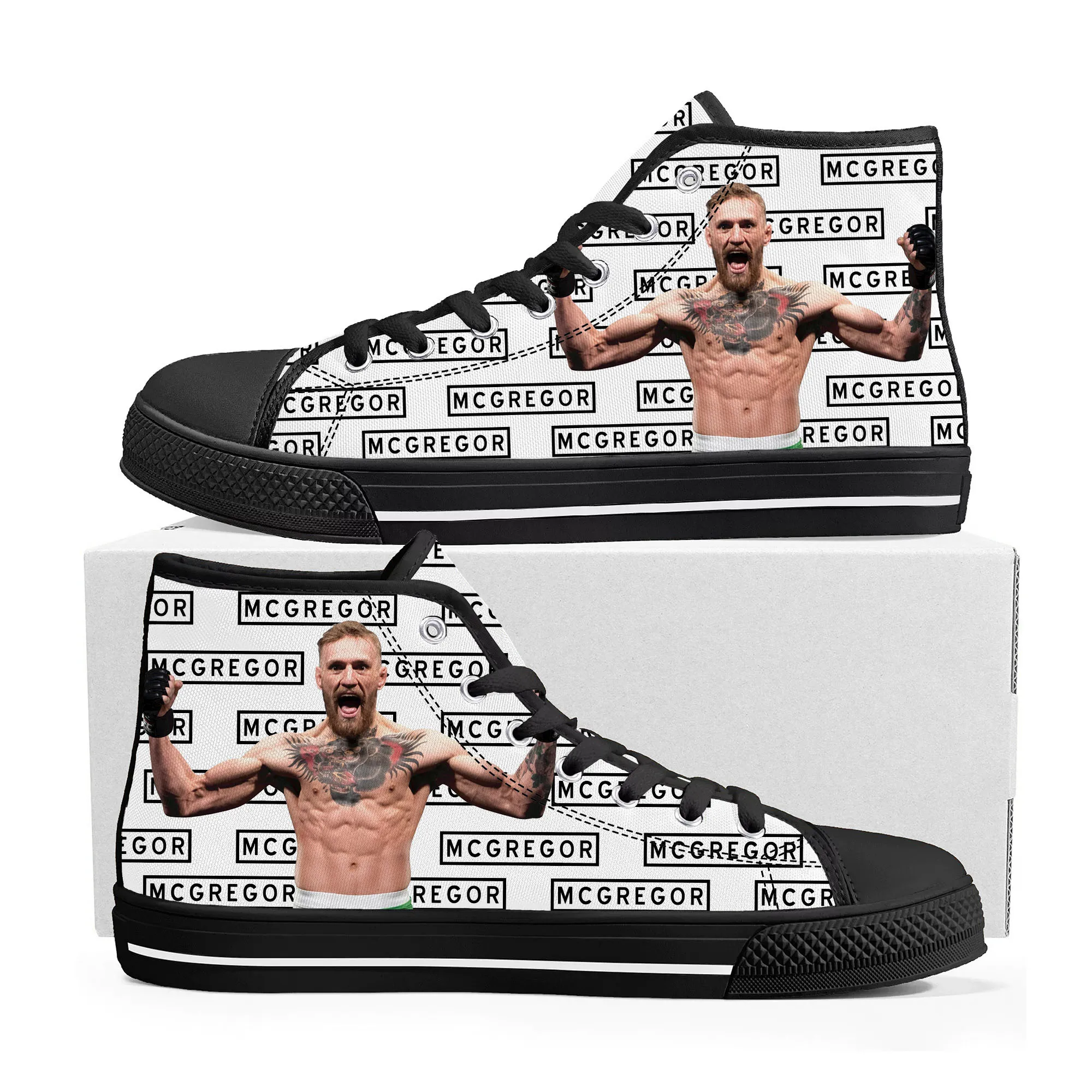 Conor McGregor Notorious Men Fans High Top Sneakers Mens Womens Teenager Canvas Sneaker Casual Custom Made Shoes Customize Shoe