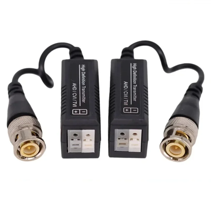

B37B-5Pairs Balun BNC Male To UTP Network Camera For HD TVI AHD Cvl Camera CCTV Video Balun BNC To CAT5 CAT6 Utppassive Video