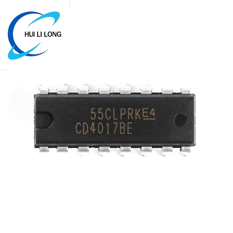 5/1pcs CD4017 CD4017B CD4017BE DIP-16 4017 DECADE COUNTER DIVIDER IC CMOS Logic Device Chip New Original