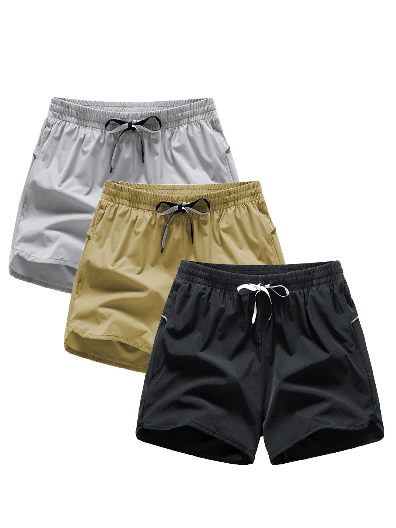 

Men's Summer Casual Fashion Shorts Three-Piece Set Multi-Color a Style Shorts