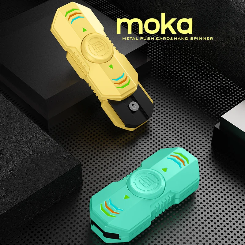 

Moka Metal Fidget Spinner Stress Relief Push Slider PPB Magnetic Fidget Toys Luminous Hand Spinner Office Adult Toy