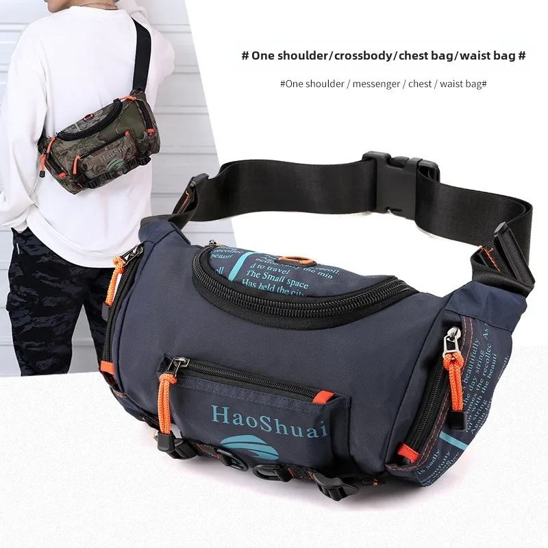 

Top Quality Waterproof Oxford Men's Belt Fanny Pack Shoulder Messenger Bag Large Capacity Travel Bum Sling Chest Waist Bags