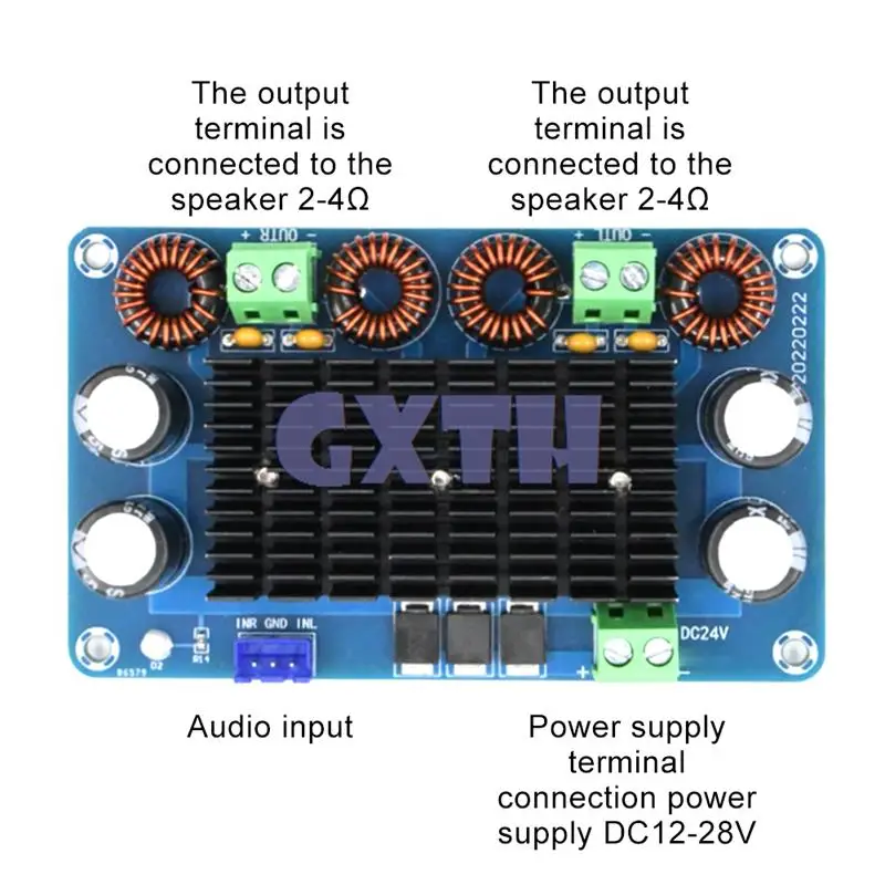 XH-A284 150 واط + 150 واط اثنين من رقاقة عالية الطاقة الرقمية مكبر للصوت مجلس وحدة المرحلة الصوت مكبر للصوت مجلس امدادات الطاقة DC12-28V