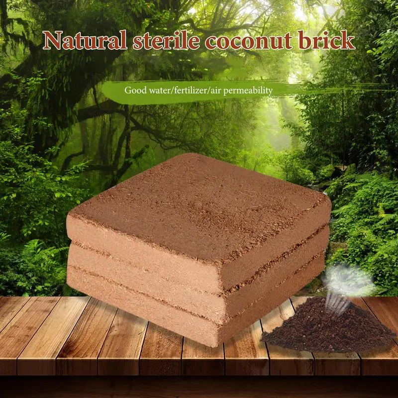 

Coconut Coir Bricks Organic Coconut Bricks For Plants Compressed Gardening Coconut Fiber Brick For Raised Garden Beds Plant Grow