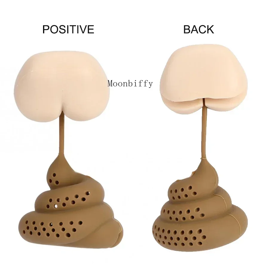 Hot Sale Strainer Tea Accessories Reusable Silicone Tea Infuser Creative Poop Shaped Funny Herbal Tea Bag Coffee Filter Diffuser