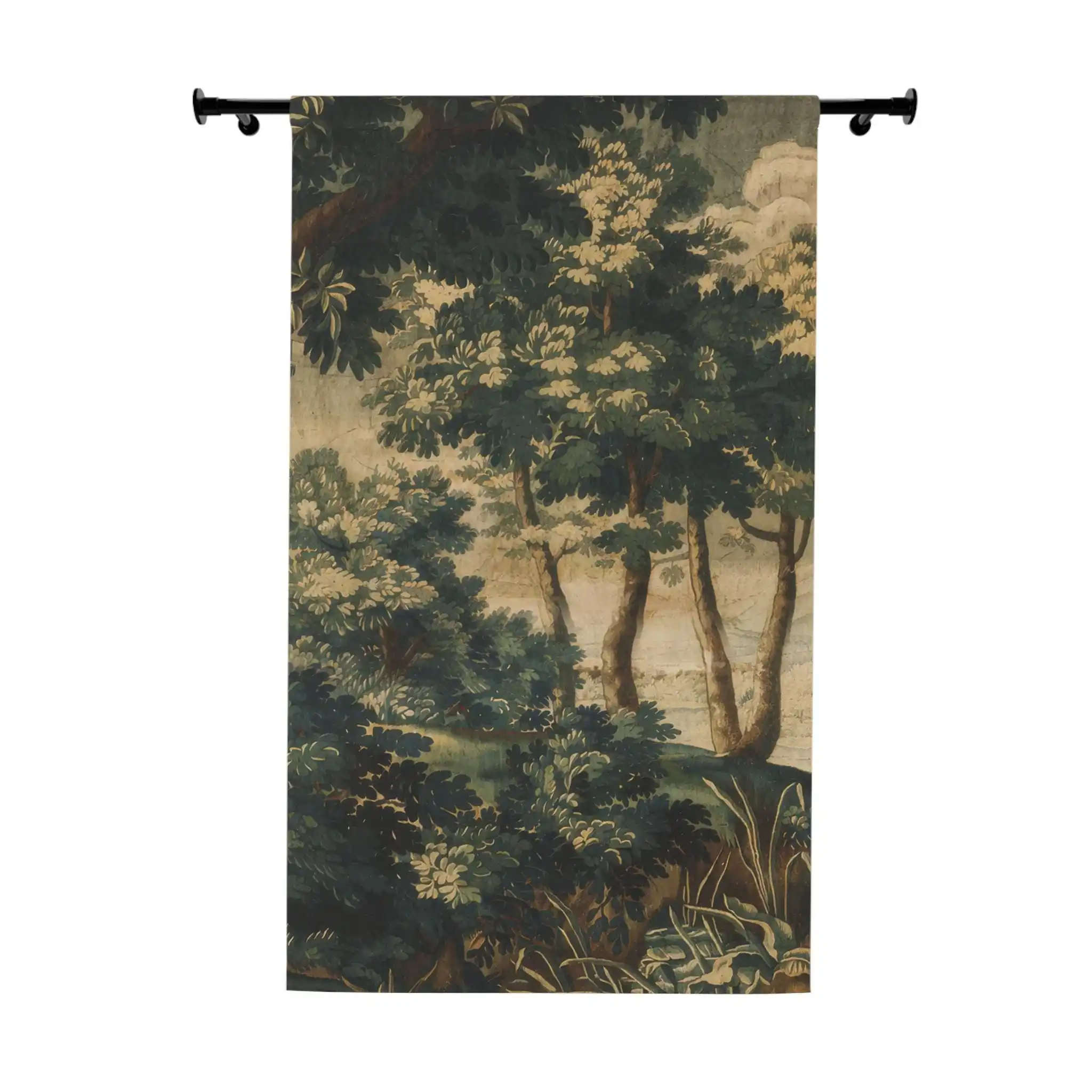 Elegant Botanical Forest Scene Curtains for Living Room Home Decor Window Drapes