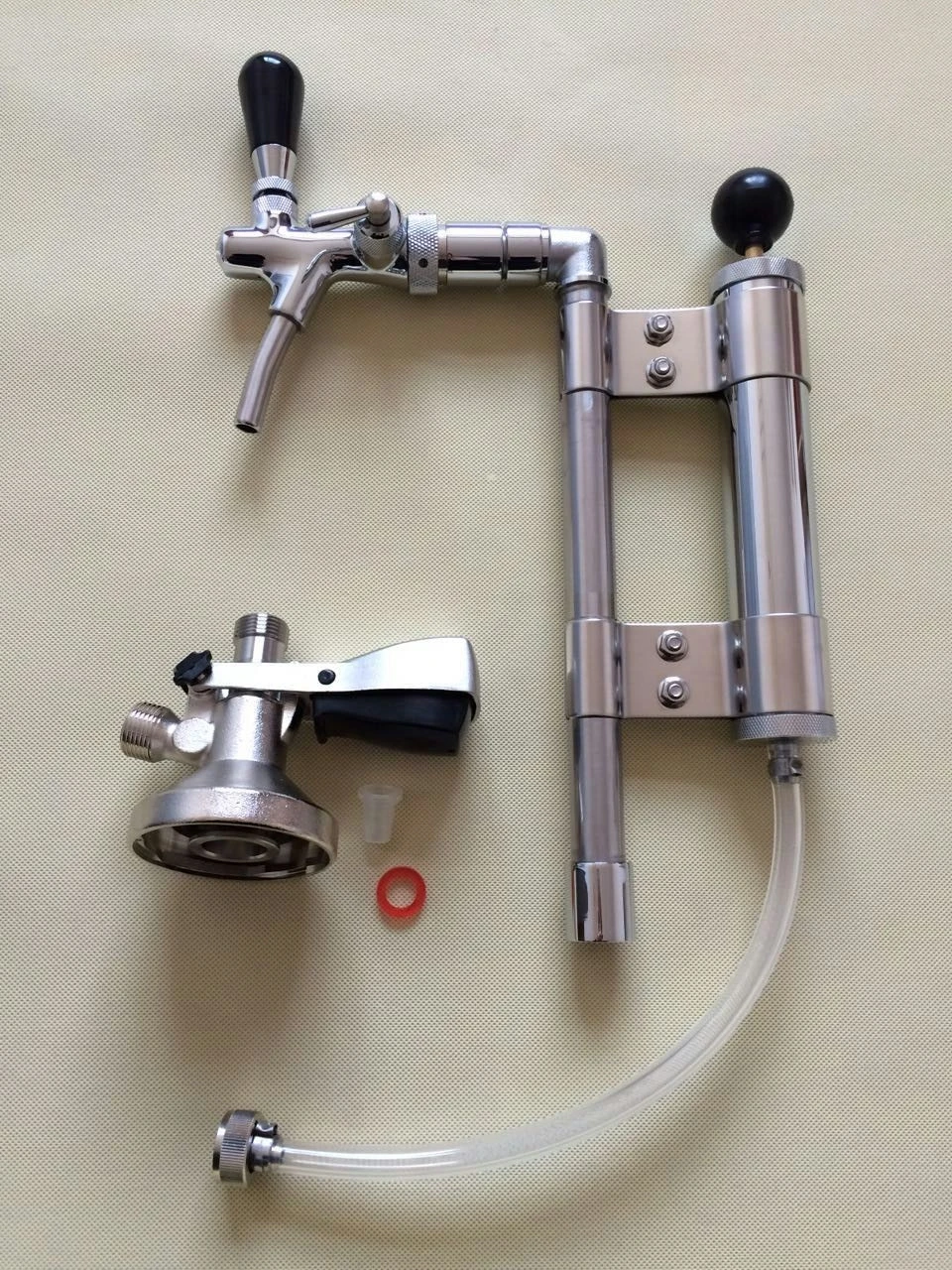 Beer Keg Pump Set,Keg Coupler,Tap with Compensator, 5/8 \'\'G Connector