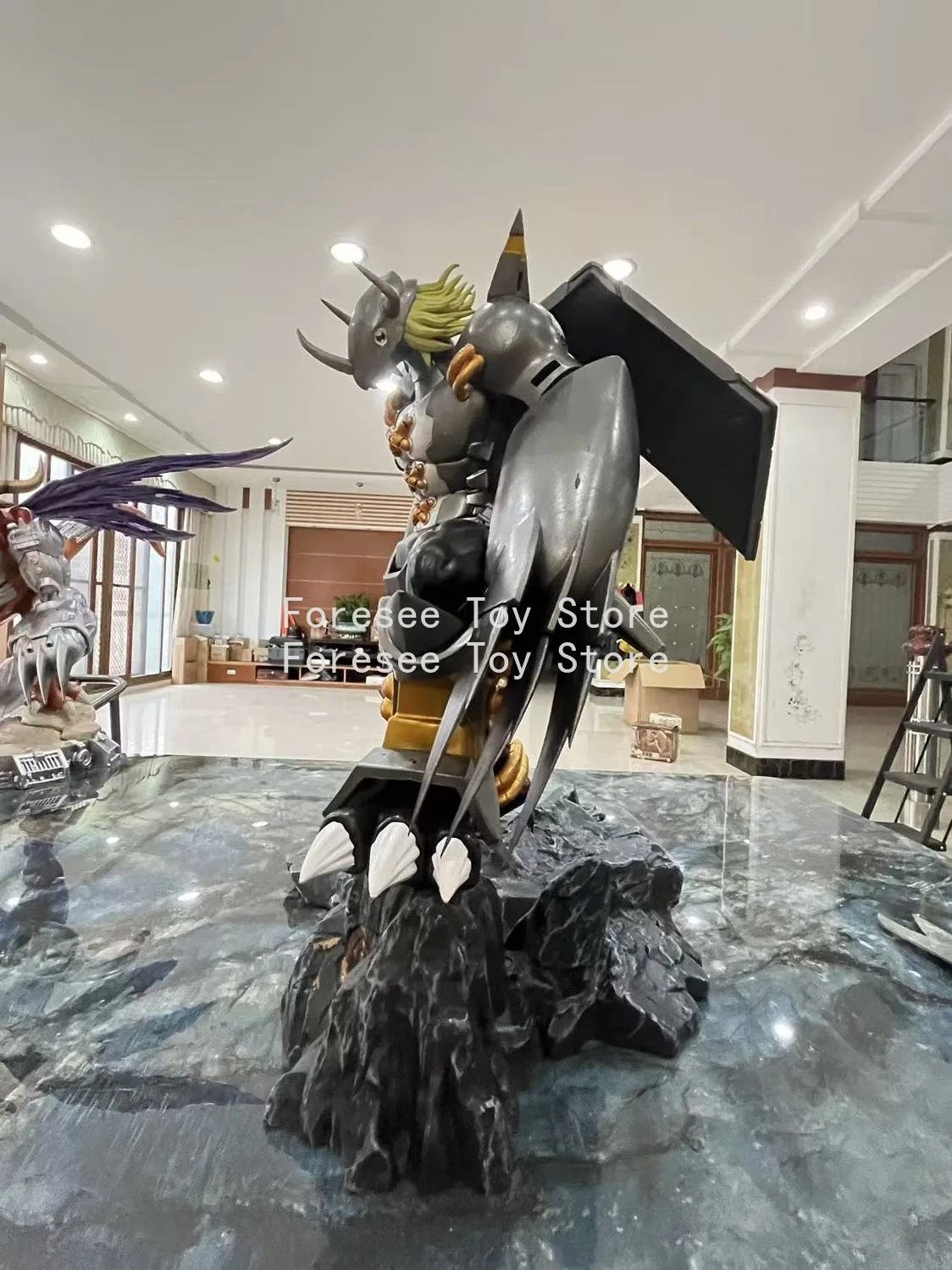 50 سنتيمتر الحرب السوداء Greymon الشكل ديجمون أنيمي المحيطة الشكل تحصيل سطح المكتب زخرفة الزينة أفضل الهدايا للأطفال #4