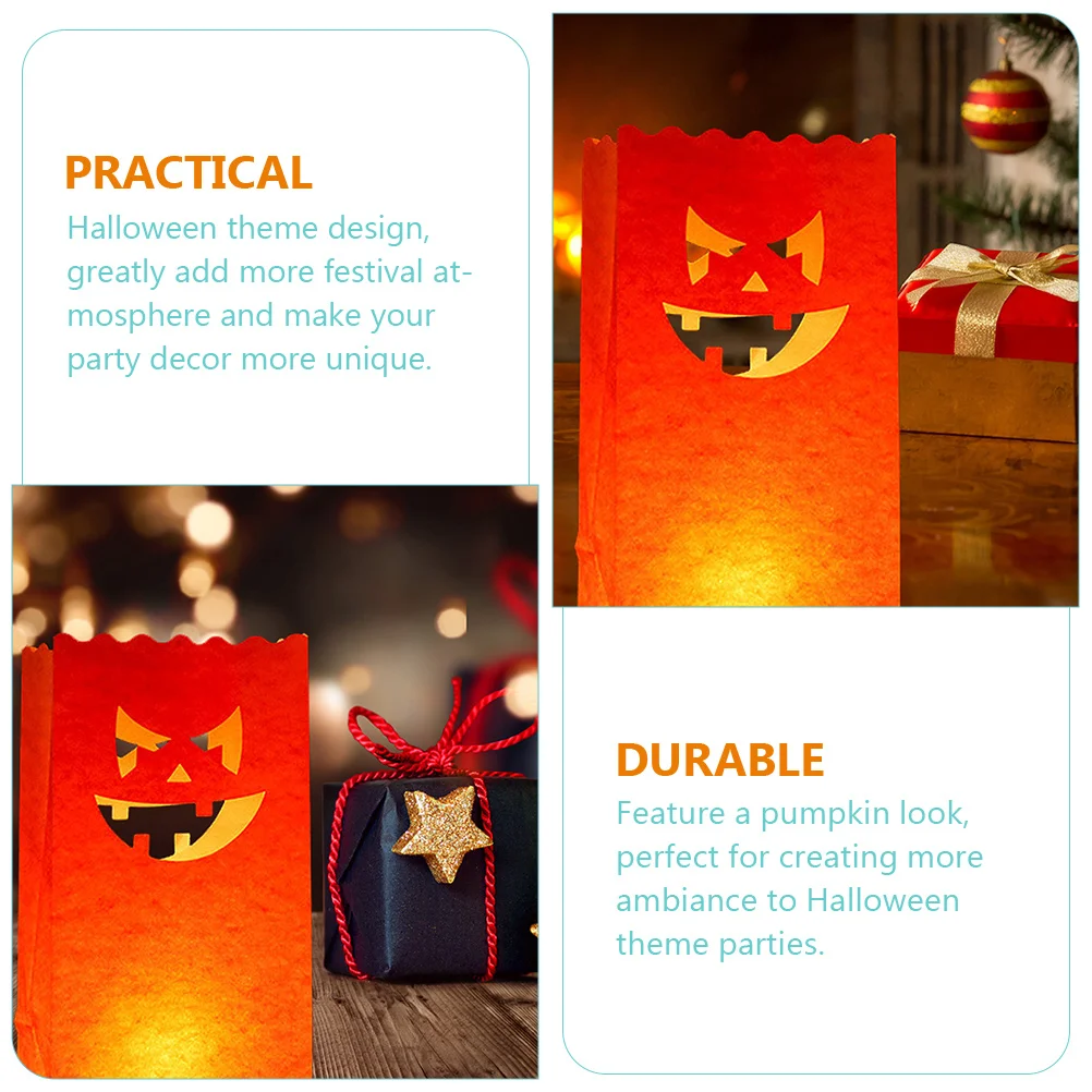 

24 Pcs Halloween Paper Bags Flame Retardant Pack Decoration Lantern Luminary Decorations