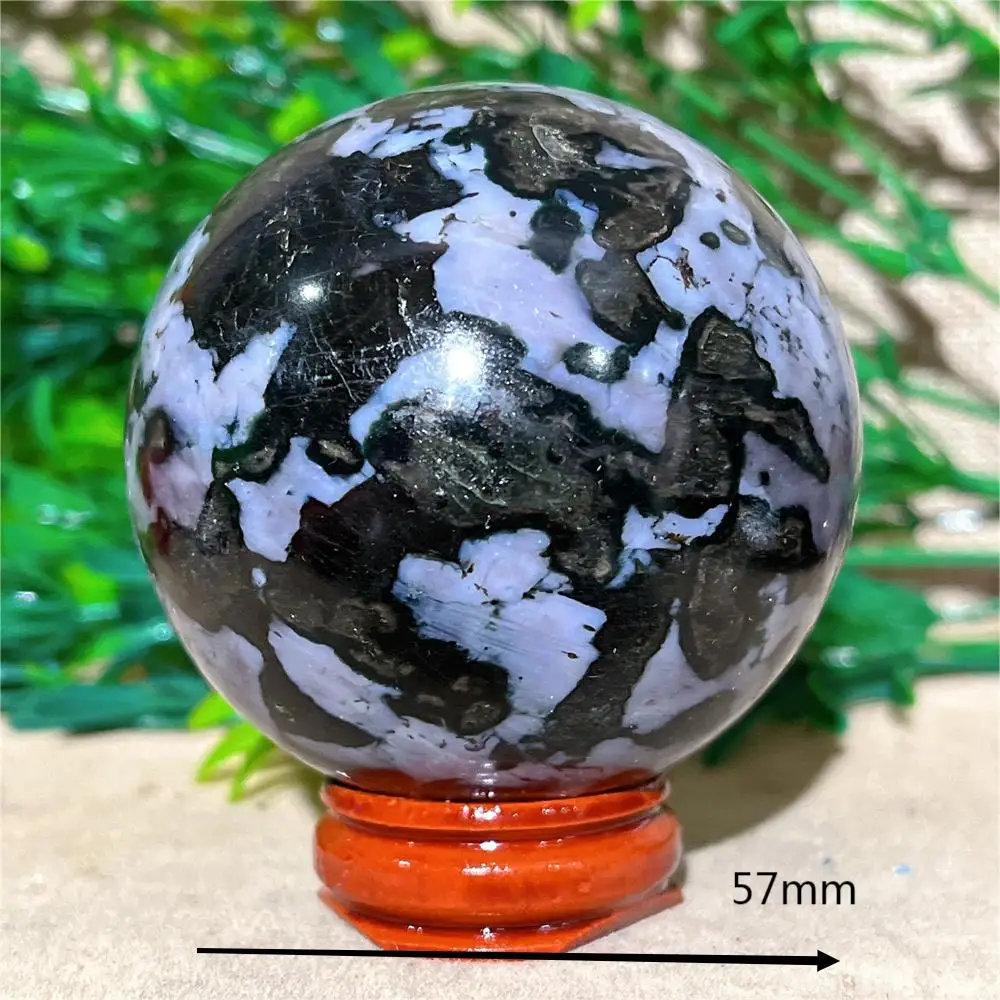 Natural Sphere Ball Crystal Indigo Gabbro Stone Quartz  Craft Reiki Gemstones Stone Minerals Healing Home Decoration