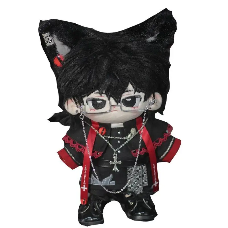 コットン人形ドレス 20cm オリジナル 女の子と男の子 ハンサム ダーク ゴシック スタイル スーパー クール