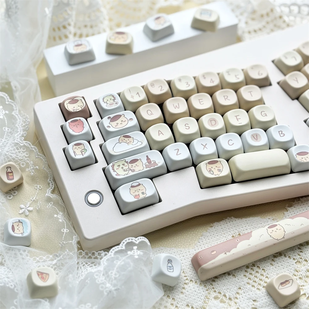 95 Keys MOA Profile Keycap Ancient texts Theme PBT Keycaps For MX Switch Mechanical keyboard Dye Sublimation Yellow Blue key Cap