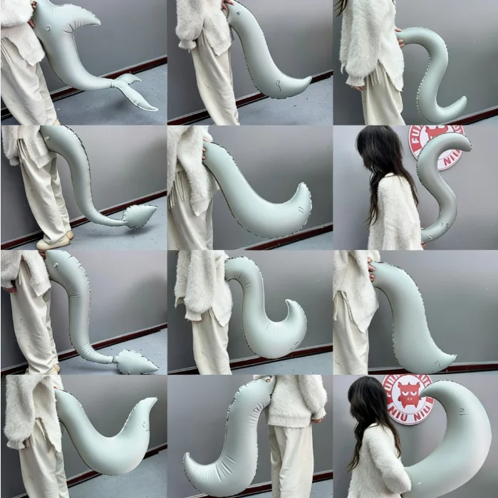 Kigurumi and Kemono Air Filled Inner Liner Cat Dog Tail Anime Accessories Costume Props Fursuitcos Tail Prop Lightweight Cosplay