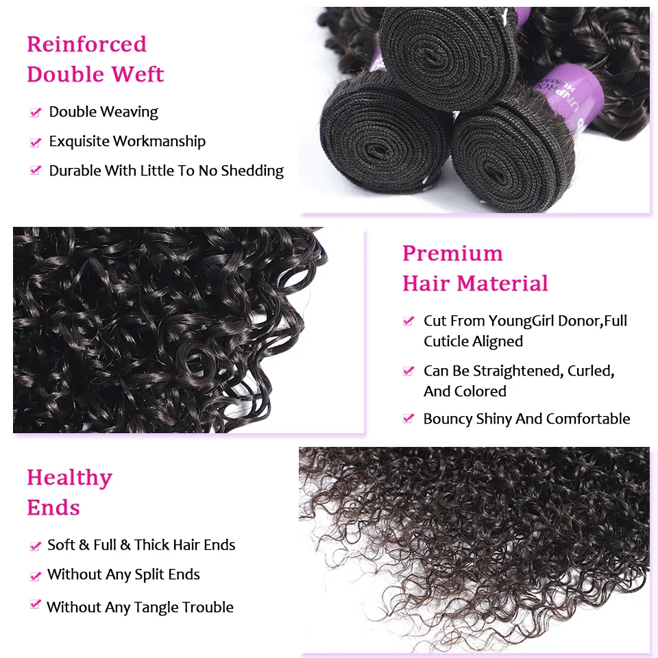 Ulrica Burmese Curly Human Bundles Unprocessed Afro Kinky Curly Hair Bundles Natural Color Curly Human Hair Weave Extensions