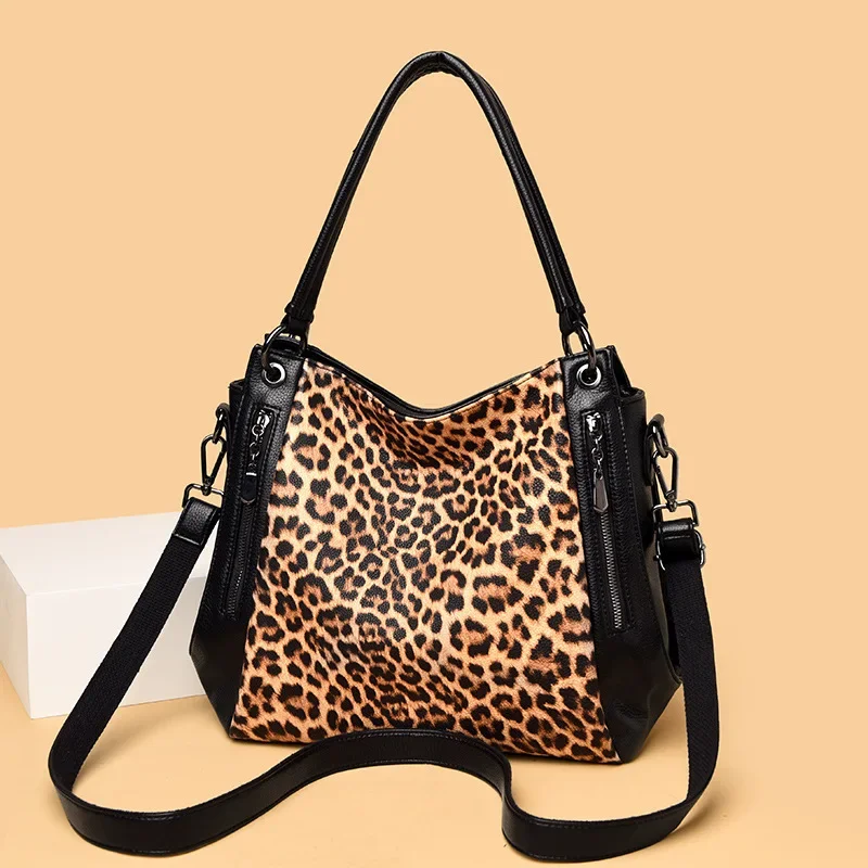 New Fashion Leopard Women Handbags European Design Leather Ladies Shoulder Bags Female Girl Brand Luxury Crossbody Bag Designer