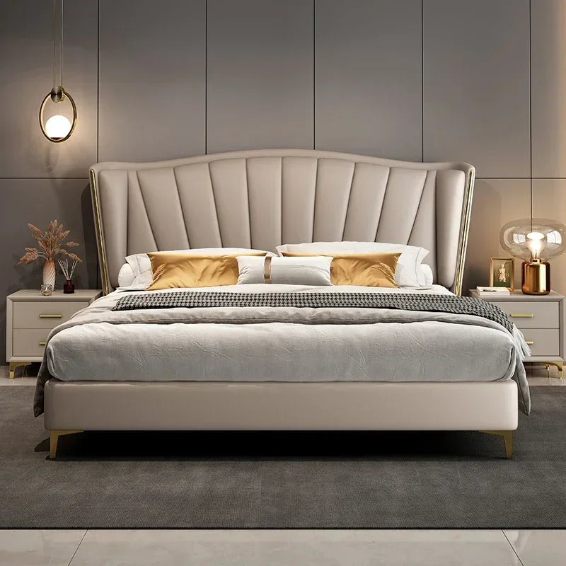 

Прочное дерево, скандинавская королевская двуспальная кровать с ящиками, высококачественное изголовье, двуспальная двуспальная кровать для сна, мебель для спальни Matrimoniali