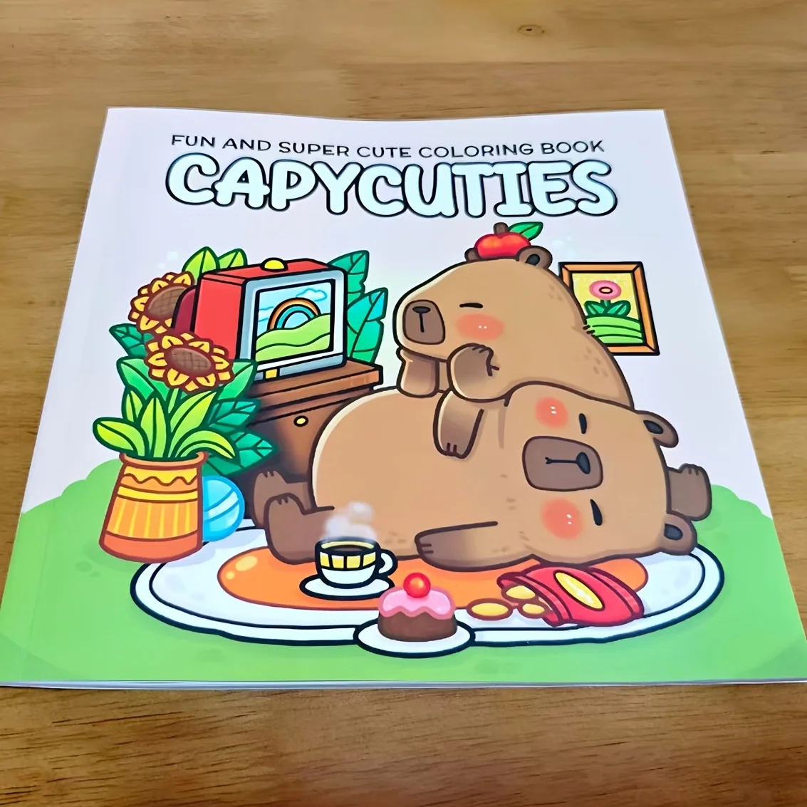 Un libro para colorear de 24 páginas para adultos, con muchas ilustraciones divertidas para pintar.