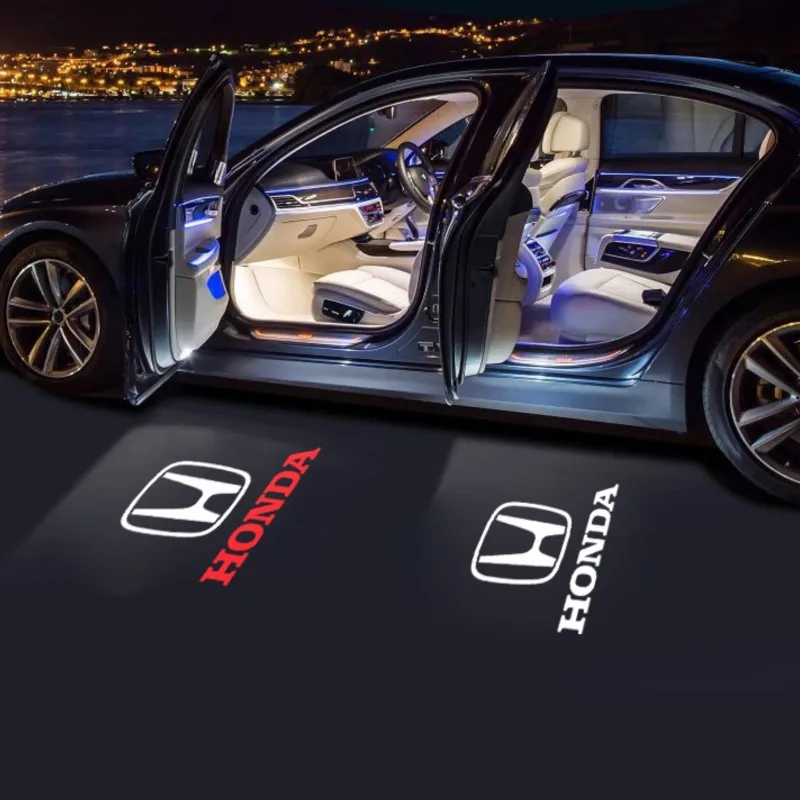 

2Pcs Led Car Door Welcome Light Logo Projector Laser For Honda Civic Accord Jazz Fit CRV Odyssey City Pilot Vezel Prelude Insig