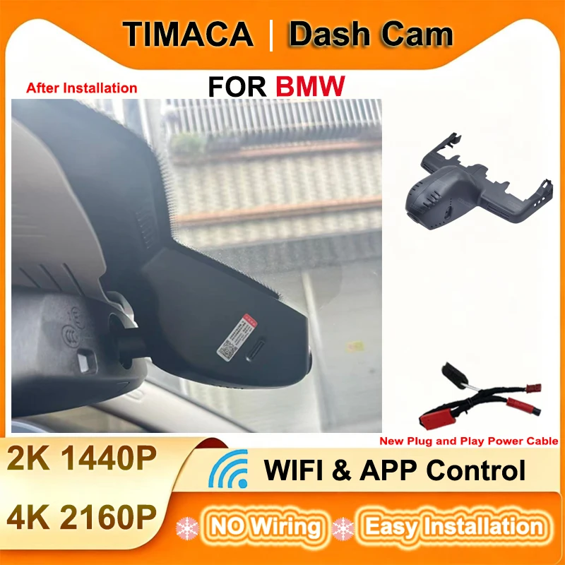 TIMACAM for BMW X5 G05 X3 G01 X7 G07 Car DVR For BMW 3 Series G20 G21 2018-2023 New 4K Wifi Dash Cam Plug and Play Camera DVR