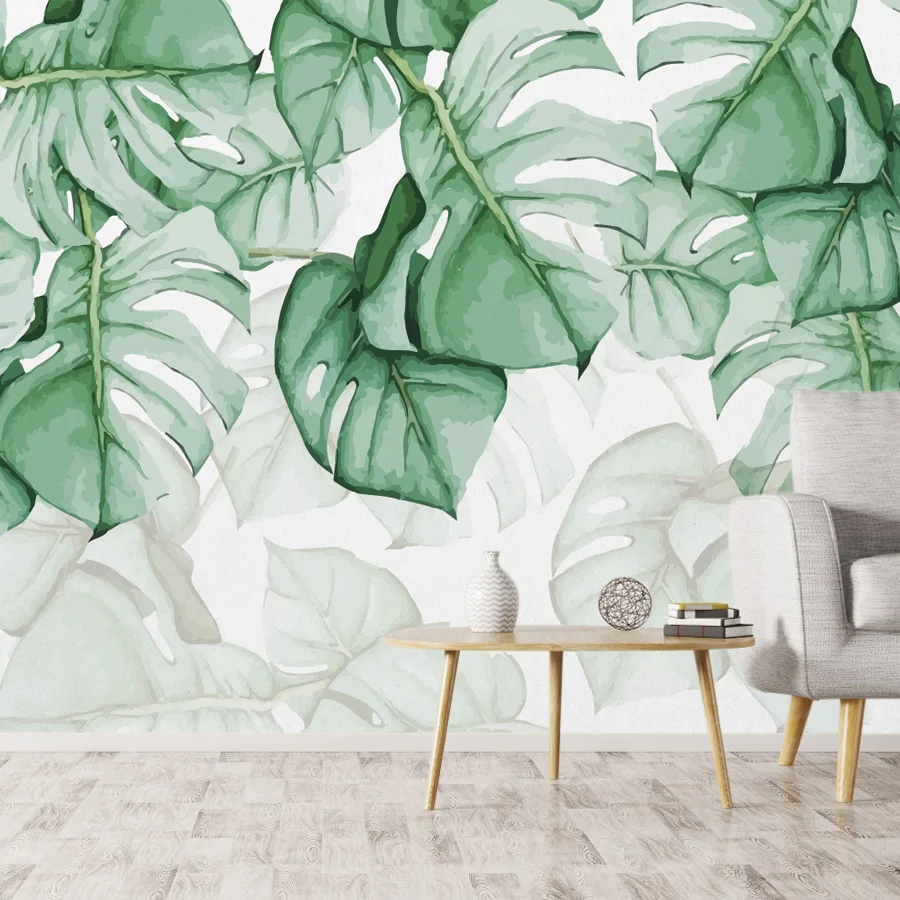 

Self Adhesive Accept Leaf Nature Mural Wallpapers for Living Room TV Background Wall Design Papers Home Decor Paper Murals Roll