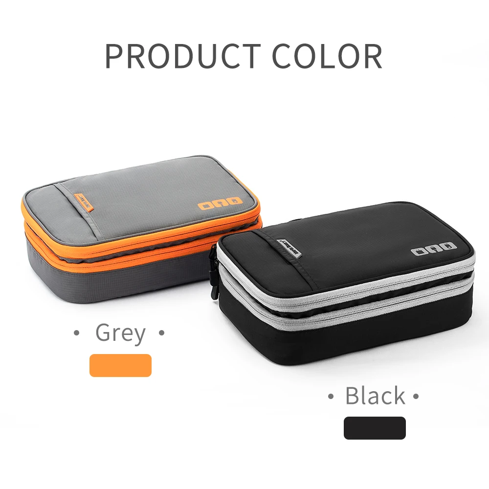Estuche de viaje para accesorios electrónicos portátiles, bolsa organizadora de cables, bolsa de transporte para iPad, c