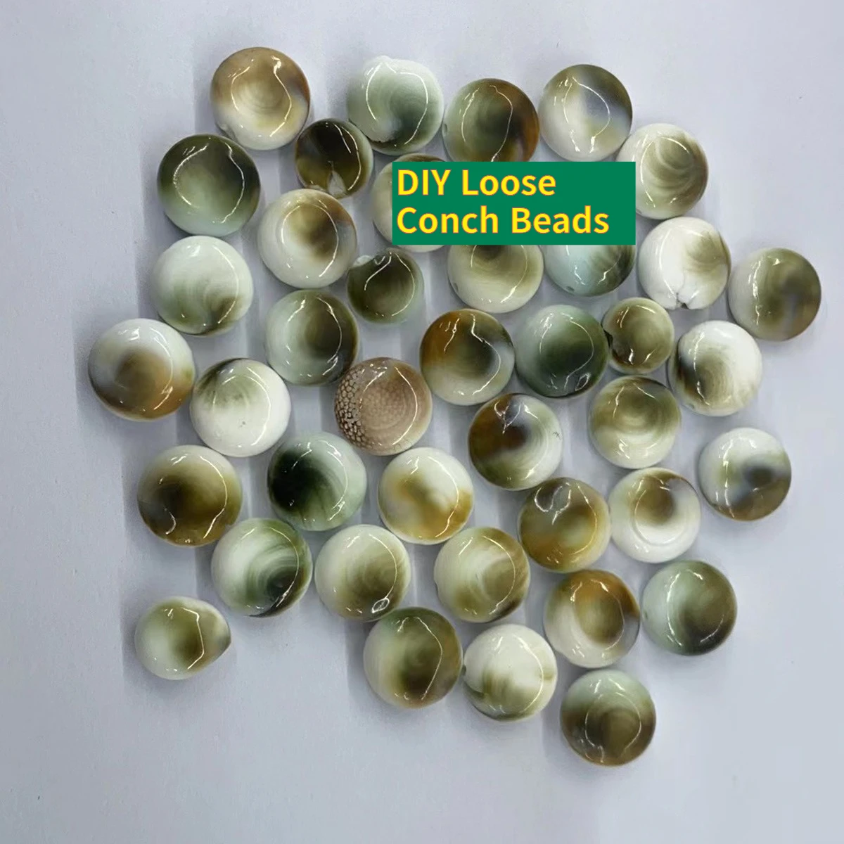 

10Pcs DIY Loose Conch Beads The Mother Of Pearl Shell Beads 10mm For Jewelry Making DIY Earrings Necklace Accessory