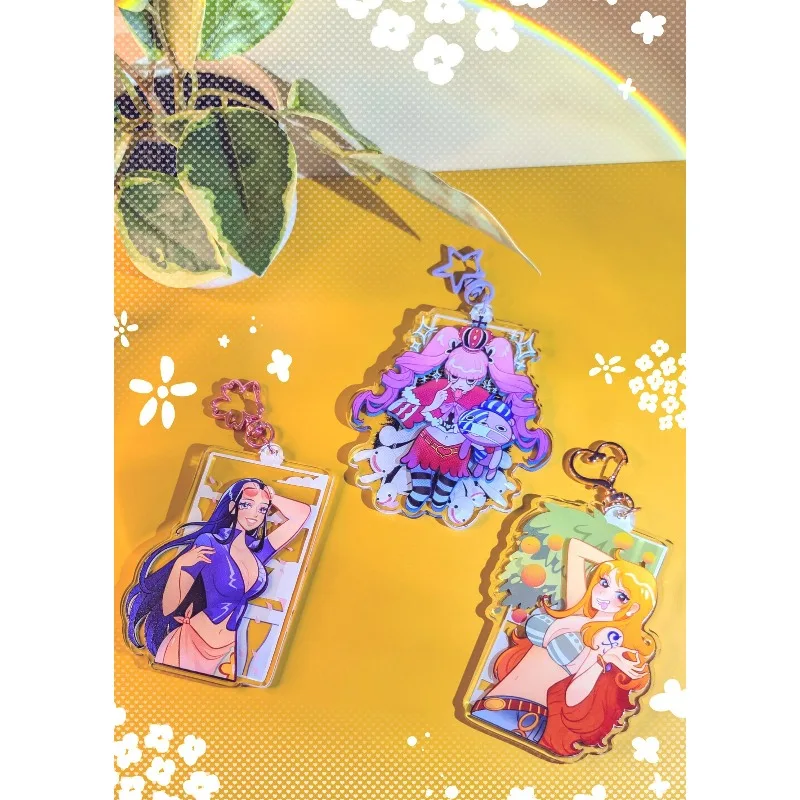 

OP Bishoujo Layered Acrylic Keychain One Piece Inspired Keychain Original Acrylic Handmade Cute Cartoon Anime Keychain