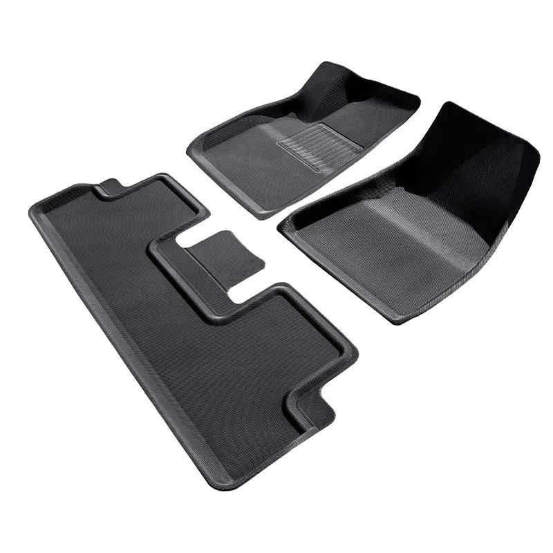 Model 3 2021-2024 Car Floor Mat For Tesla Model 3 Mat Accessories TPE XPE Non-Slip Impermeable Floor Mats 3Pcs/Set Model There