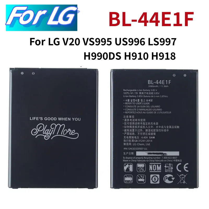 BL-44E1F New Battery 3080mAh Battery For LG V20 H990 F800 VS995 US996 LS995 LS997 H990DS H910 H918 For LG Stylus3 For LG M40